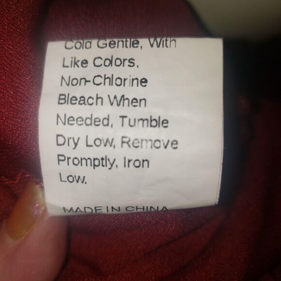 SHEIN Jumpsuit Womens XL Red Ruffle Sleeve Belted Keyhole Back Wide Leg Romper - Picture 8 of 10